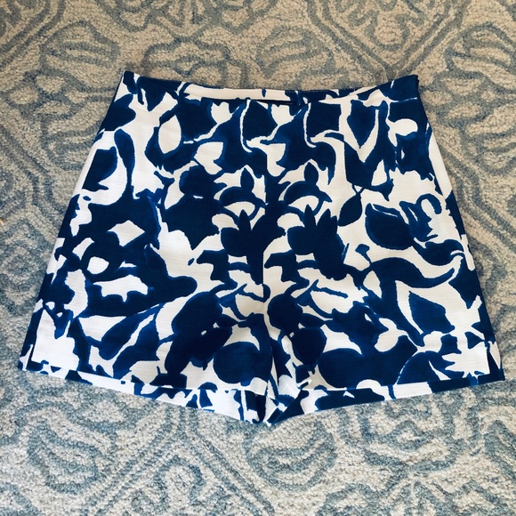 Zara Pants - Zara- Blue and White Floral Shorts